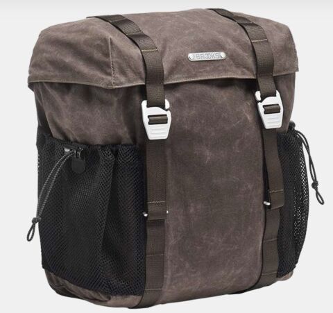 Brooks Half Haul Pannier Medium Fahrradtasche Baumwolle gewachst