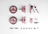 Brompton Color Touch Points Verschluß Set Silber Pink