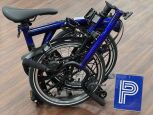 Brompton P Line 12-Gang Bolt Blue Lacquer S-Lenker