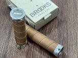 Slender Grips Leder Handgriffe Dark Tan Aged braun
